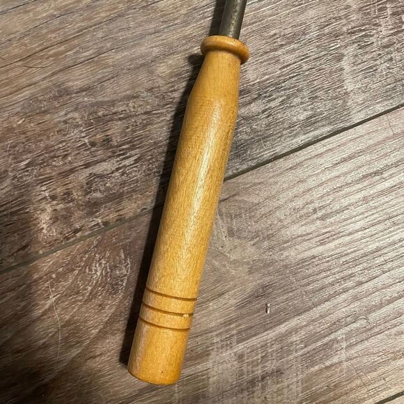 Vtg Vitantonio No.5 Cast Iron Pizzelle Cookie Iron Wooden Handle Willoughby Ohio - Picture 6 of 8